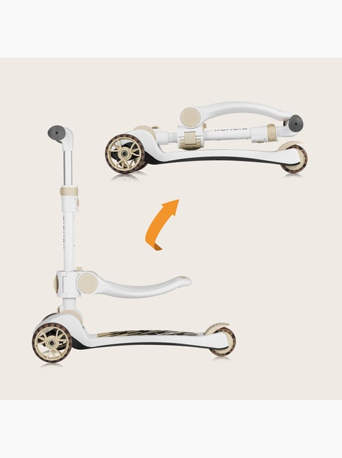 Bicicleta de equilíbrio, trotinete e capacete LIONELO Franky – Rodas iluminadas – Até 50 kg – Cesto - Kiabi