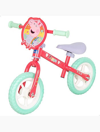 Bicicleta peppa pig sem pedais e ajustável em altura máx. 20 kg