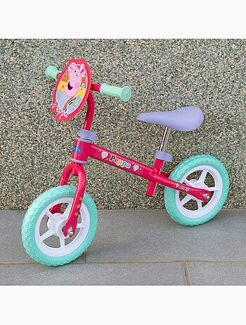 Bicicleta peppa pig sem pedais e ajustável em altura máx. 20 kg