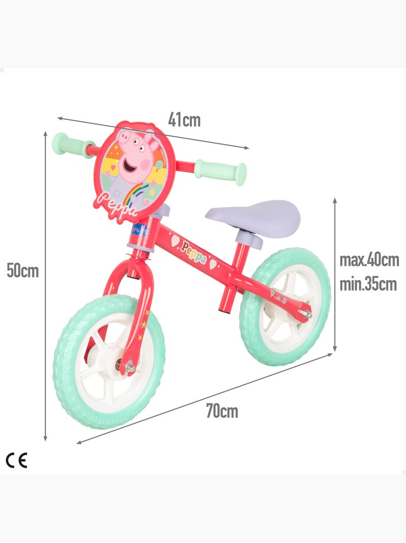 Bicicleta peppa pig sem pedais e ajustável em altura máx. 20 kg N/D - Kiabi