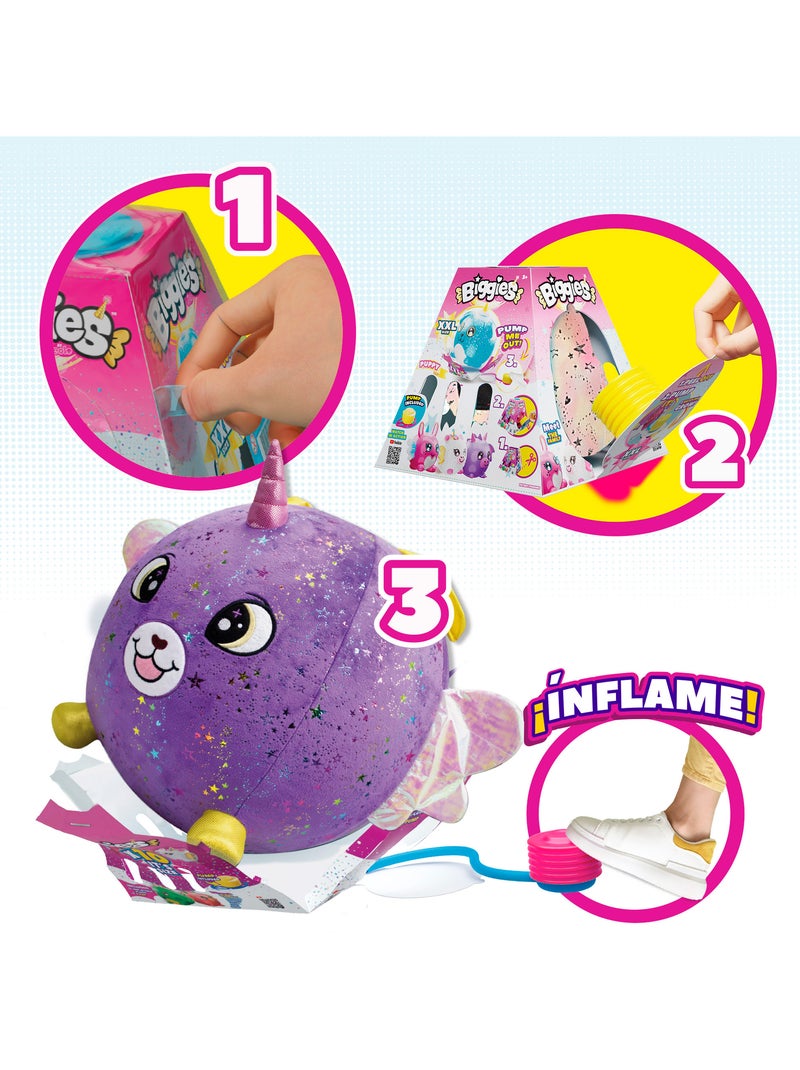 Biggies xxl insuflável peluche cão brilhante Malva lilás - Kiabi