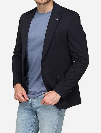 Blazer casual com gola de fato - Silverstone