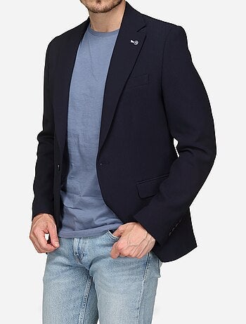 Blazer casual com gola de fato - Silverstone