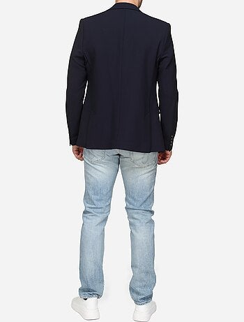 Blazer casual com gola de fato - Silverstone