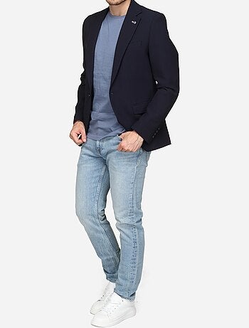 Blazer casual com gola de fato - Silverstone