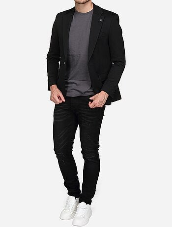 Blazer casual com gola de fato - Silverstone