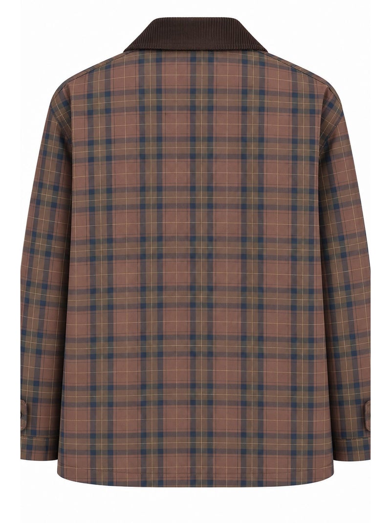 Blazer cintado mixray Azul Marrom - Kiabi