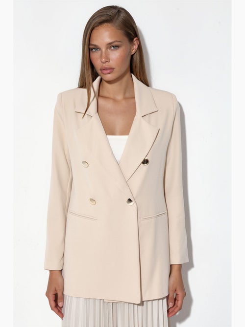 Blazer clássico com abotoamento duplo bdart - Kiabi Blazer clássico com abotoamento duplo bdart - Kiabi