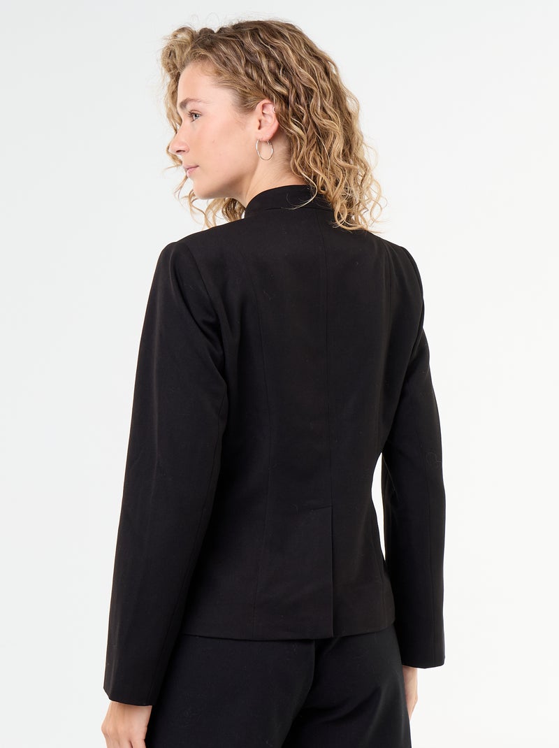 Blazer com detalhe no fecho Preto - Kiabi