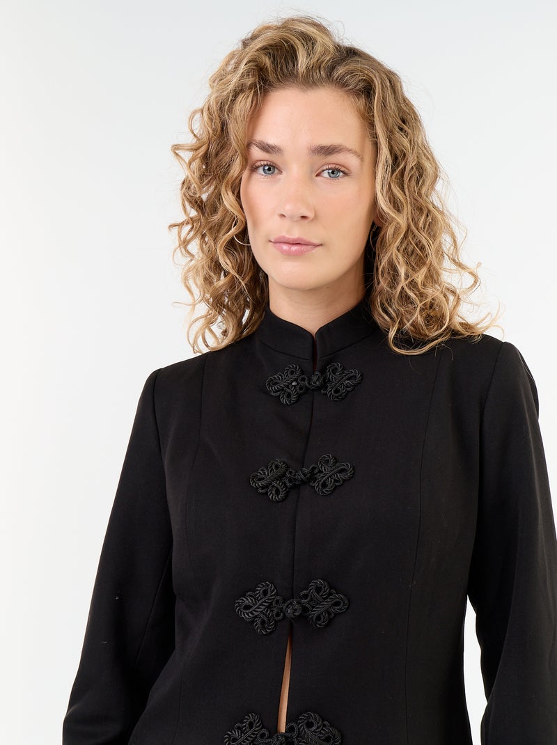 Blazer com detalhe no fecho Preto - Kiabi