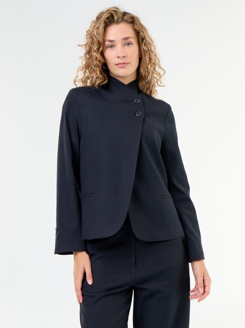 Blazer com gola subida e efeito cruzado - Kiabi Blazer com gola subida e efeito cruzado - Kiabi