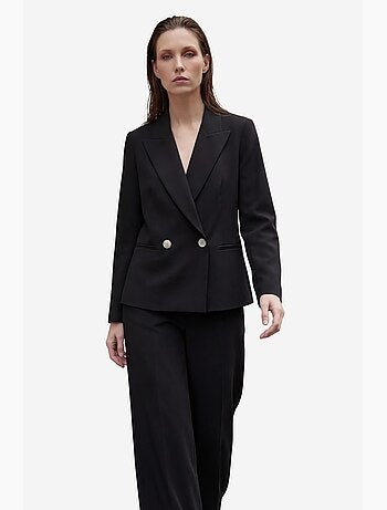Blazer com gola xaile e botões my fashion