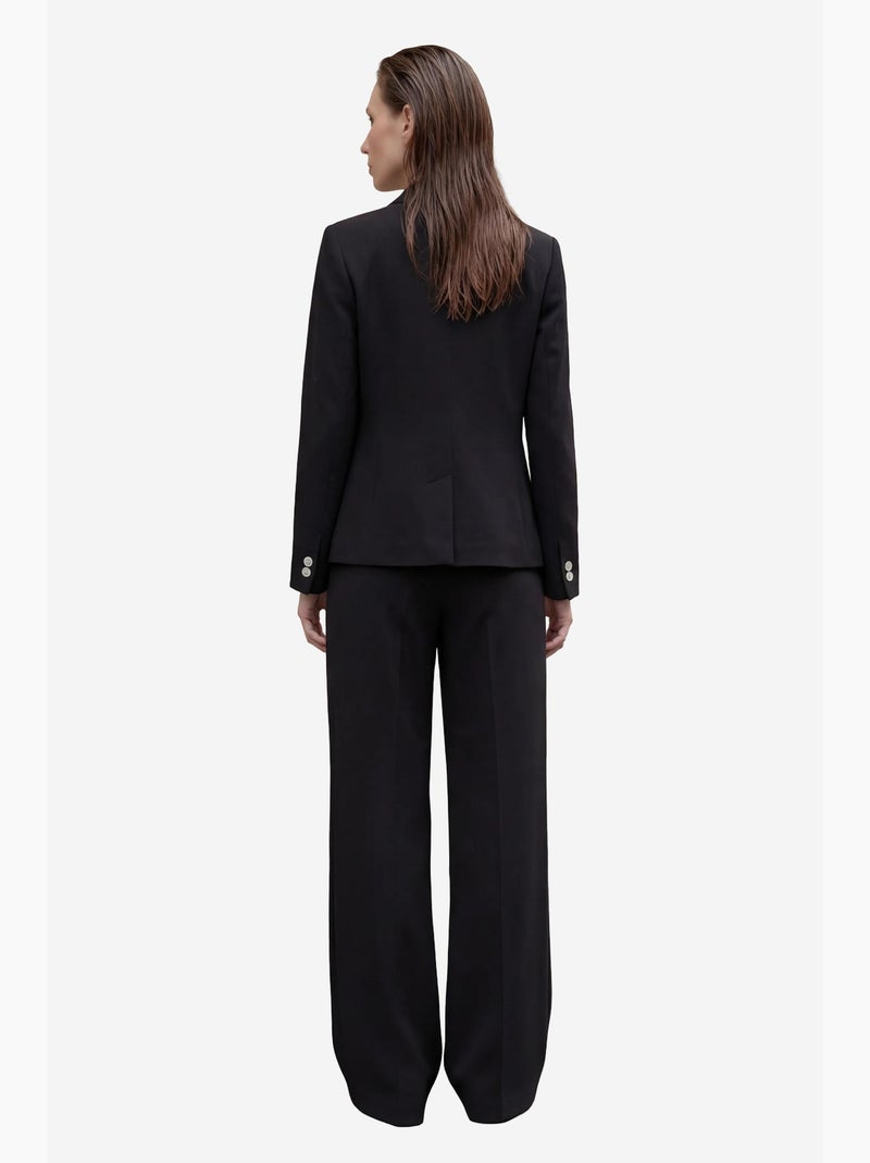 Blazer com gola xaile e botões my fashion Preto - Kiabi