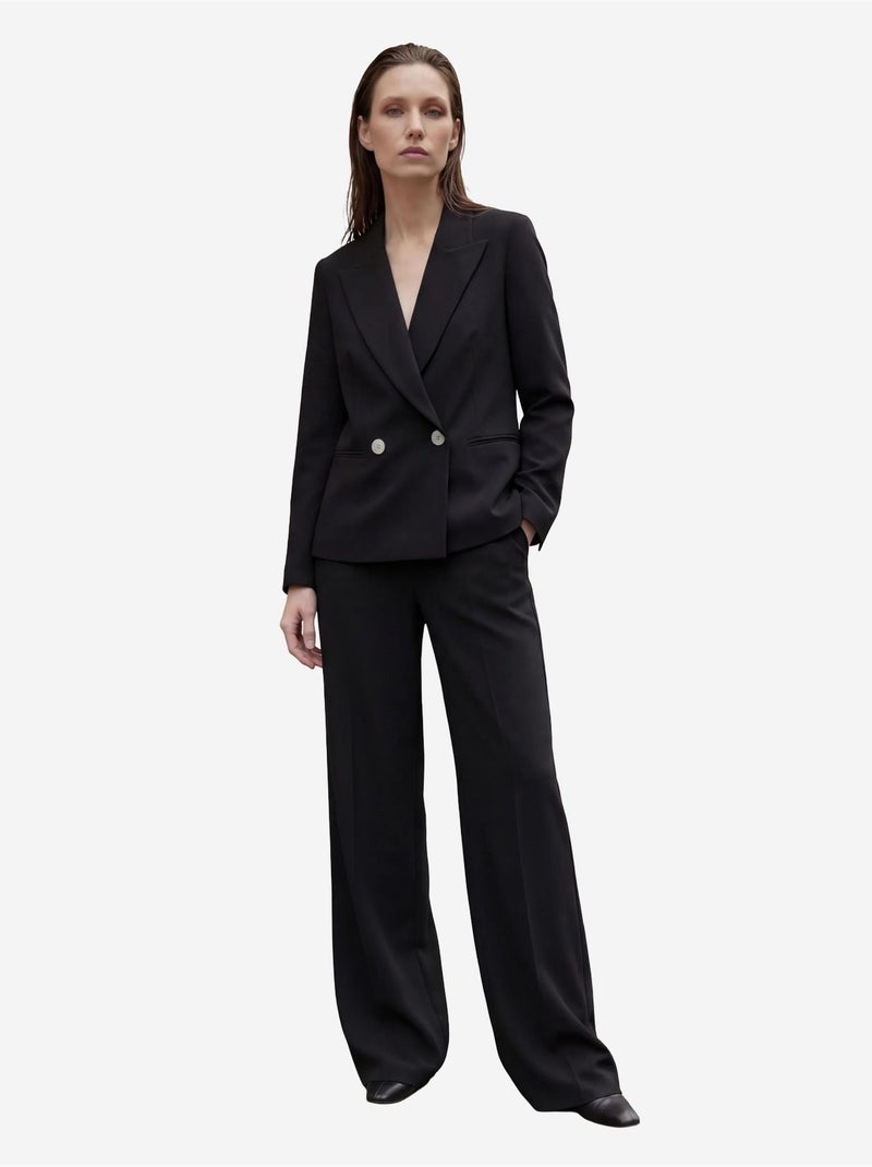 Blazer com gola xaile e botões my fashion Preto - Kiabi