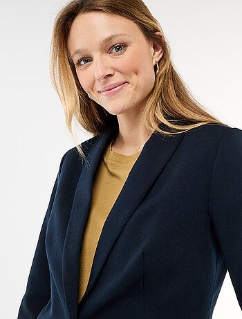 Blazer com gola xale