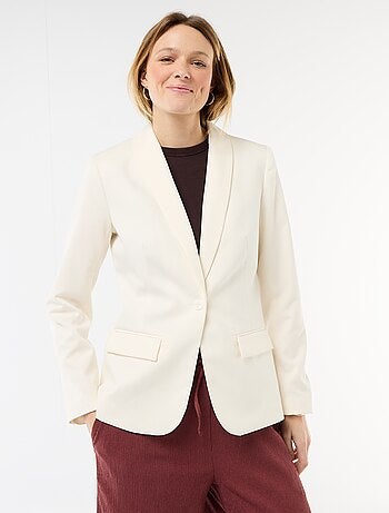 Blazer com gola xale