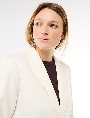 Blazer com gola xale