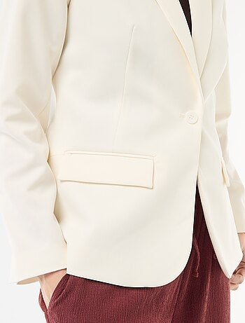 Blazer com gola xale