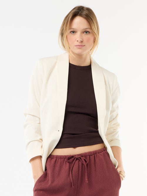 Blazer com gola xale - Kiabi