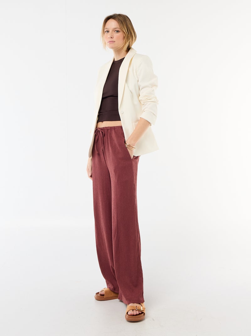 Blazer com gola xale Branco - Kiabi