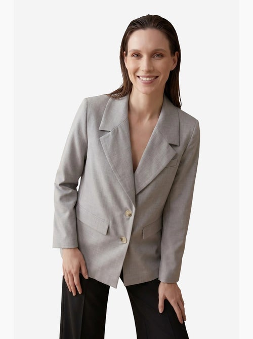 Blazer com gola xale e fecho de botões my fashion - Kiabi