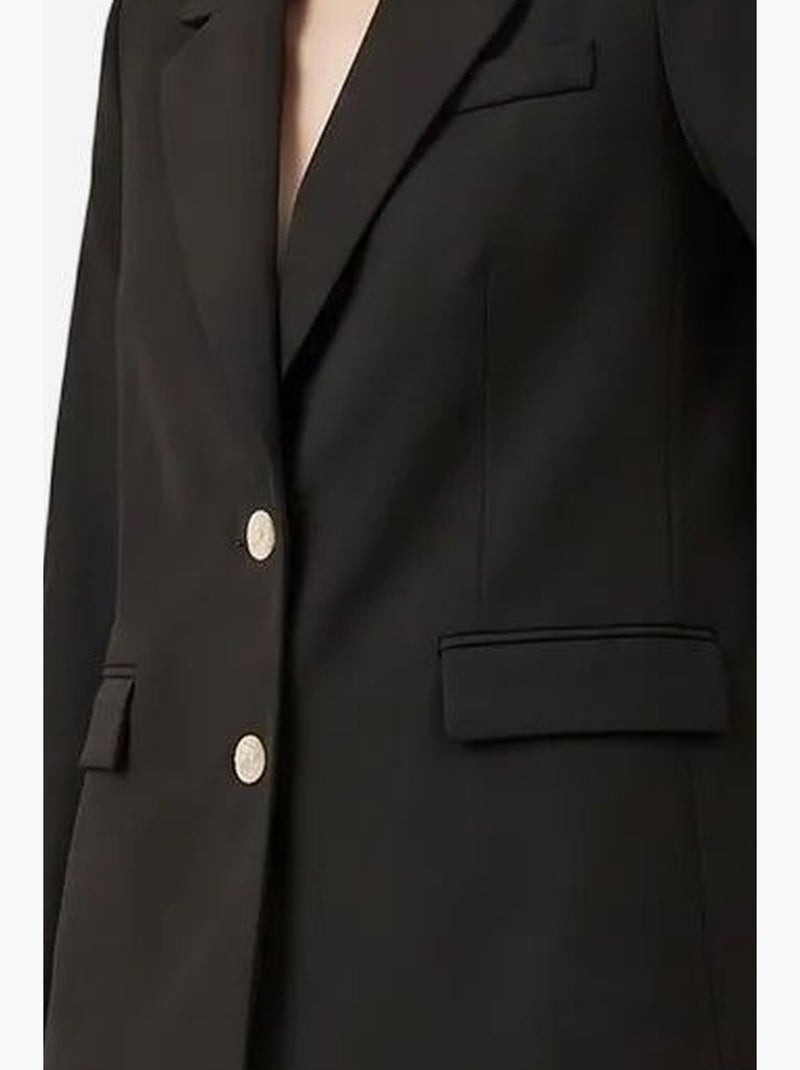 Blazer com gola xale e fecho de botões my fashion Preto - Kiabi