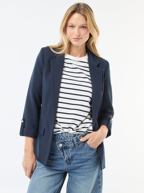 Blazer com mangas 3/4 soltas - Kiabi