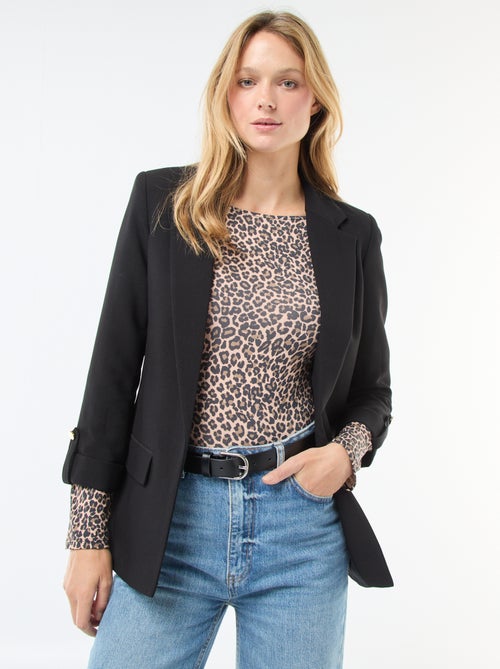 Blazer com mangas 3/4 soltas - Kiabi