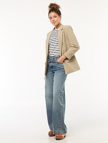 Blazer com mangas 3/4 soltas
