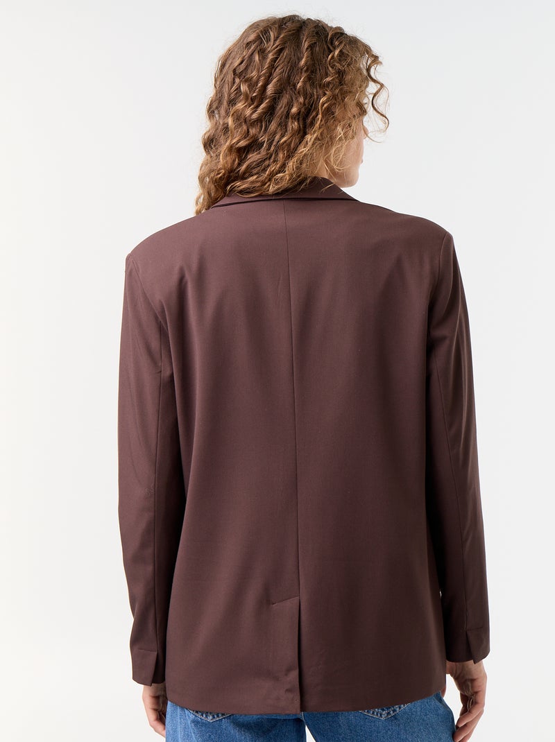 Blazer comprido Castanho - Kiabi
