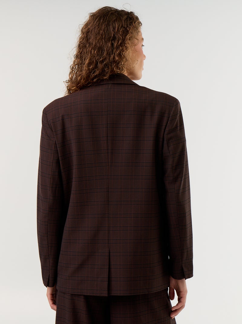 Blazer comprido Castanho - Kiabi