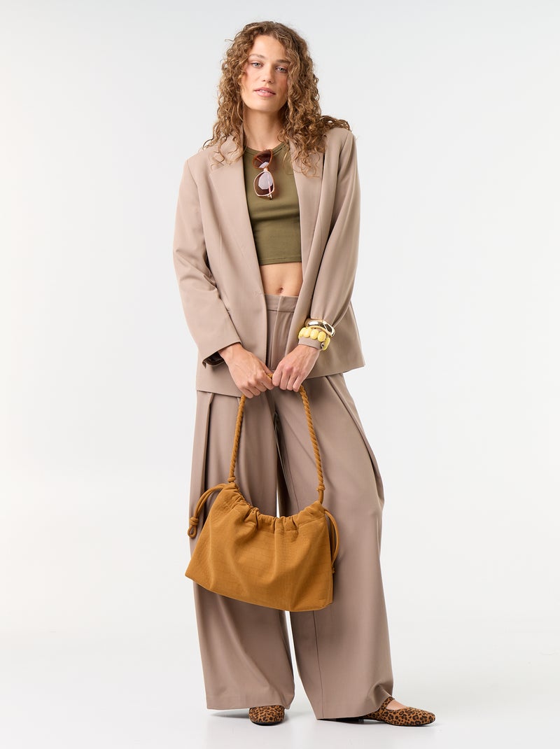 Blazer comprido Castanho - Kiabi