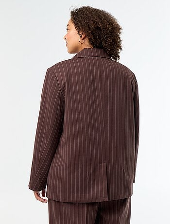 Blazer comprido com abotoamento duplo