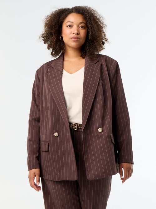 Blazer comprido com abotoamento duplo - Kiabi