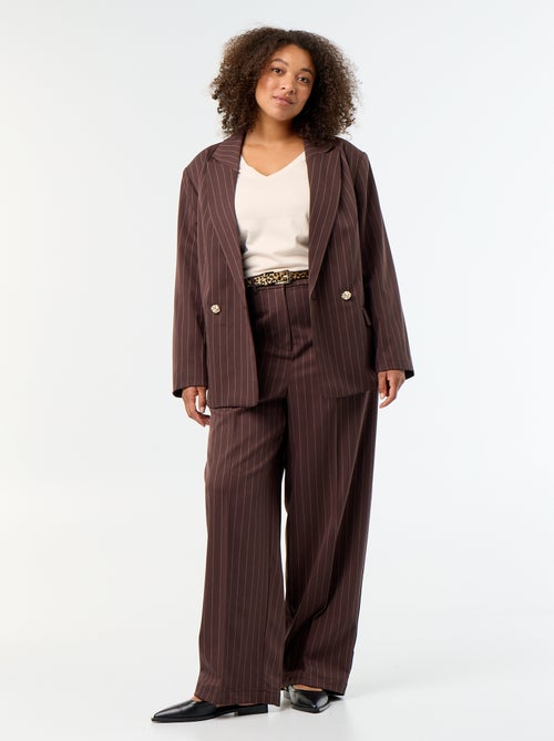 Blazer comprido com abotoamento duplo - Kiabi