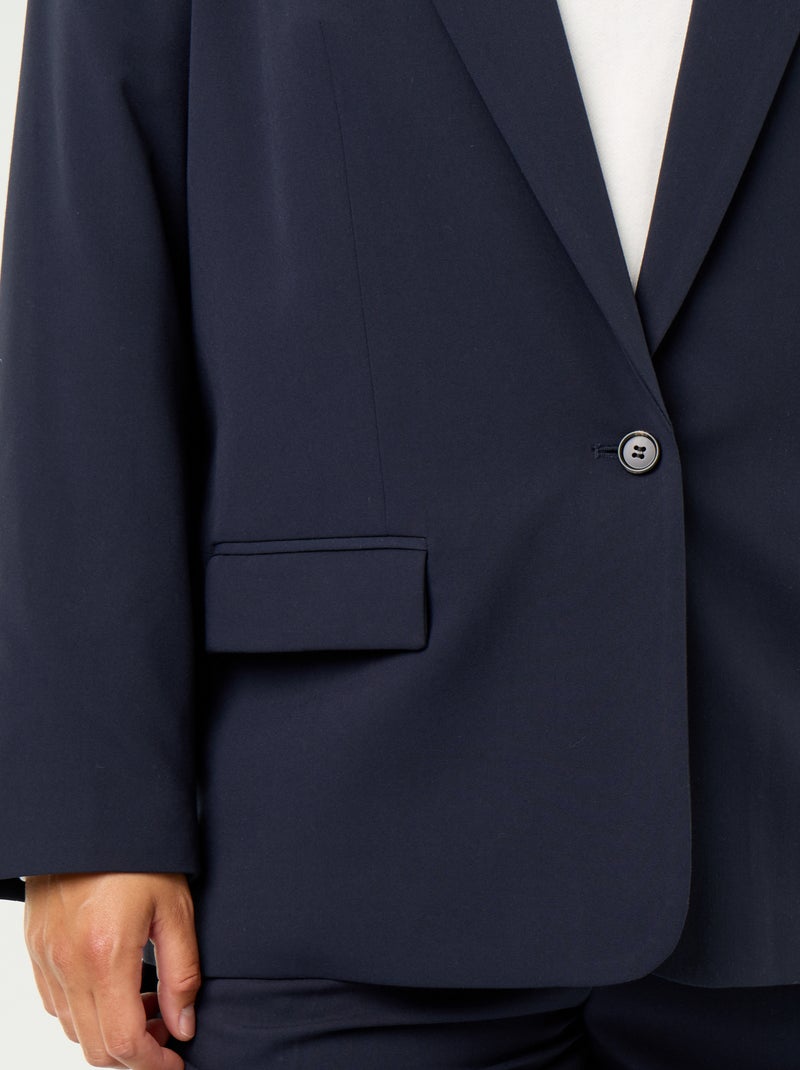 Blazer comprido de alfaiataria Azul - Kiabi