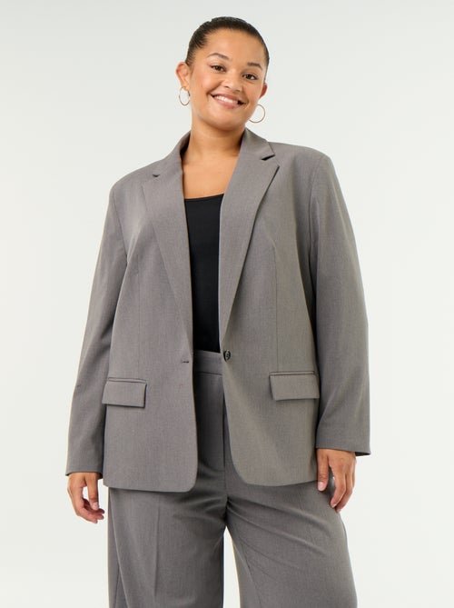 Blazer comprido de alfaiataria - Kiabi Blazer comprido de alfaiataria - Kiabi