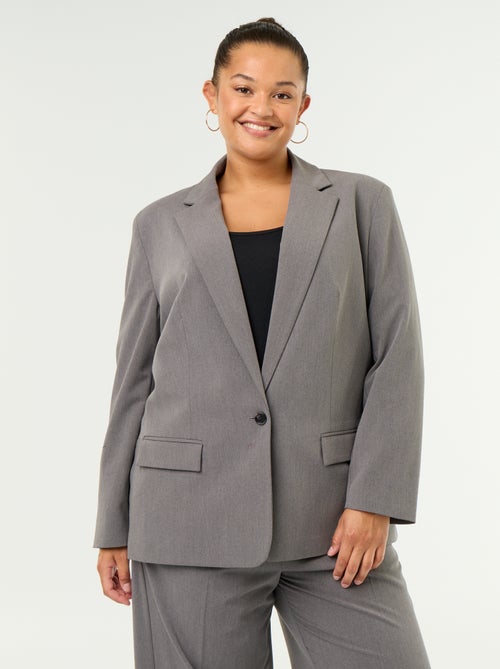 Blazer comprido de alfaiataria - Kiabi Blazer comprido de alfaiataria - Kiabi