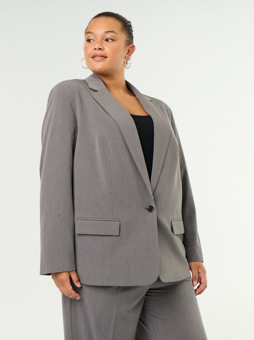 Blazer comprido de alfaiataria - Kiabi Blazer comprido de alfaiataria - Kiabi