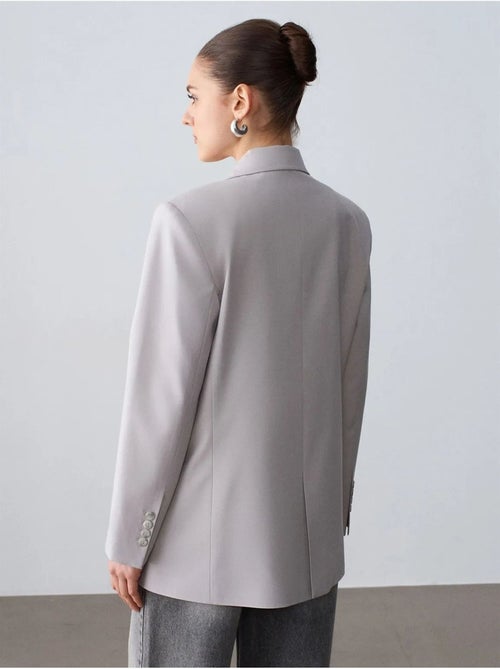 Blazer comprido em crepe dilvin - Kiabi Blazer comprido em crepe dilvin - Kiabi