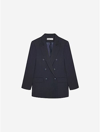 Blazer comprido oversized em crepe dilvin