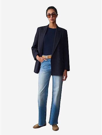 Blazer comprido oversized em crepe dilvin