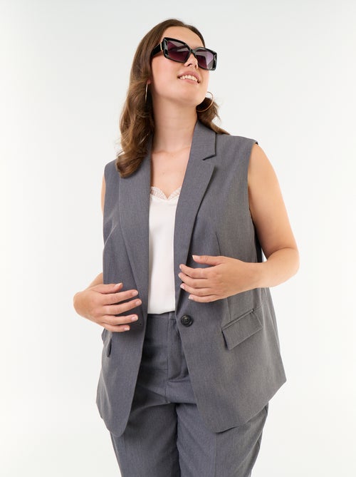 Blazer comprido sem mangas - Kiabi