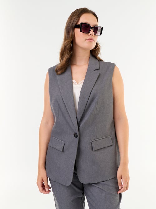 Blazer comprido sem mangas - Kiabi