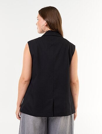 Blazer comprido sem mangas