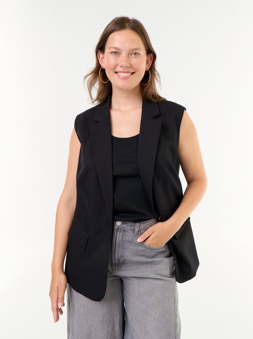 Blazer comprido sem mangas - Kiabi