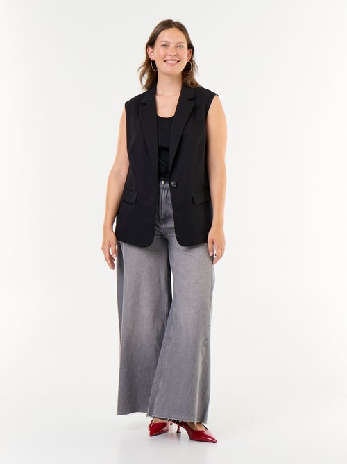 Blazer comprido sem mangas - Kiabi