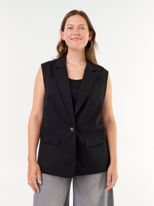 Blazer comprido sem mangas - Kiabi