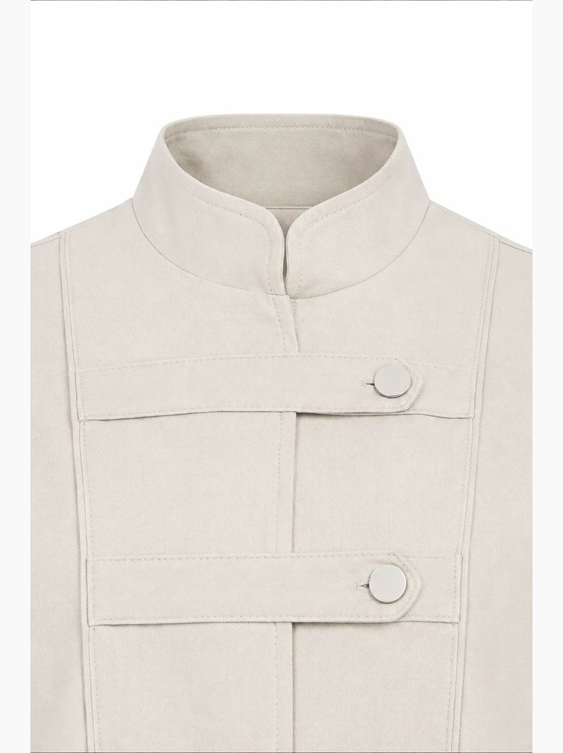 Blazer de algodão mixray Areia - Kiabi