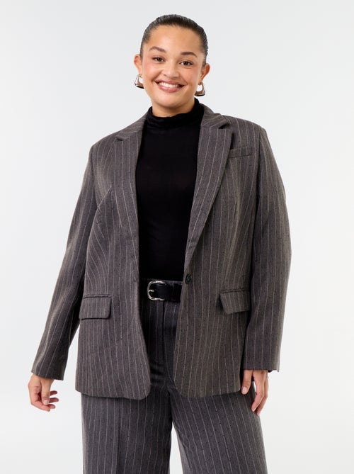 Blazer de comprimento médio com strass - Kiabi Blazer de comprimento médio com strass - Kiabi